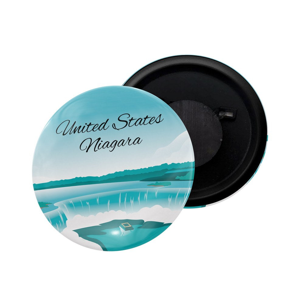 dhcrafts Fridge Magnet Multicolor North America United States Niagara Glossy Finish Design Pack of 1 (58mm)